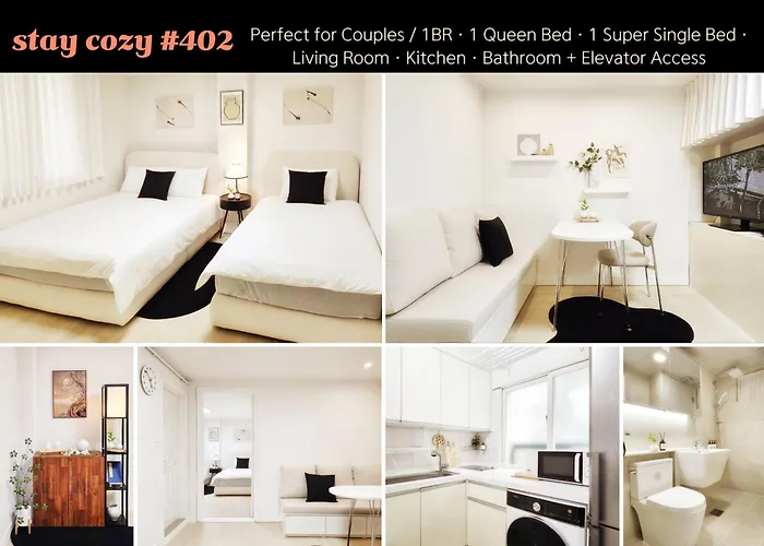 Apartment Cozy Gangnam Style Trip, 3min To Subway, Calm & Chic Seoul